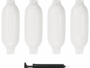 vidaXL 4 darab fehér PVC csónak lökhárító 41 x 11,5 cm