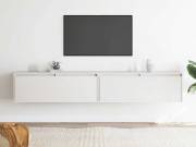 vidaXL 2 darab fehér tömör fenyőfa faliszekrény 100 x 30 x 35 cm