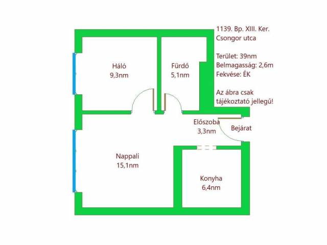 Kiadó lakás Budapest Csongor utca III. emelet 39m2 ref:K_13766 | Belváros specialista ingatlaniroda - Kép