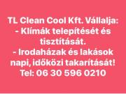 Klíma telepítés és tisztítás! Lakás iroda takarítás