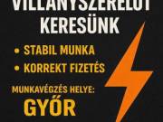 Villanyszerelőt keresünk
