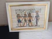Kézzel készített egyiptomi papiruszfestmény 48000ft óbuda hagyaték része személyes átvétel óbudán la