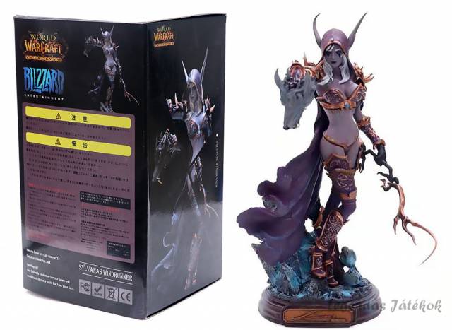 REOZIGN World of Warcraft Sylvanas Windrunner Figurine, 15 cm Standing Pose with Bow, Sylvanas, Anime Action Figures, Toy (Base & Colour Box
