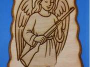 Álomőrző falikép, katona családoknak, Jeanne d'Arc angyallal. Védőszent, őrangyal, amulett