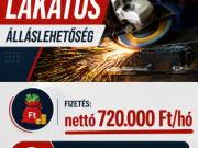 Lakatos álláslehetőség Nyíregyházán! - nettó 720.000 Ft/hó