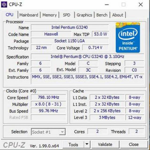 Intel Pentium G3240, 2 magos CPU processzor, Socket 1150 LGA - Miskolc ...