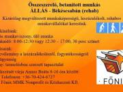 Betanított munkás ÁLLÁS - Békéscsaba (rehab)