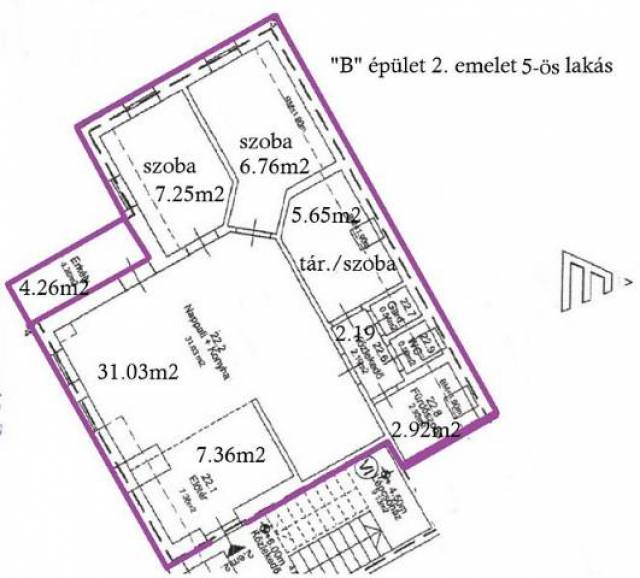Kód: 5226 II. em-i prémium kategória, új építés, N+3 szoba, erkély, gk. beálló - Kép