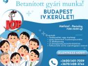 Gyári betanított munkavállaókat felveszünk Bp. IV.kerületébe