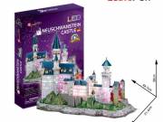 3d LED világítós puzzle: Neuschwanstein Kastély Cubicfun 3D épület makettek