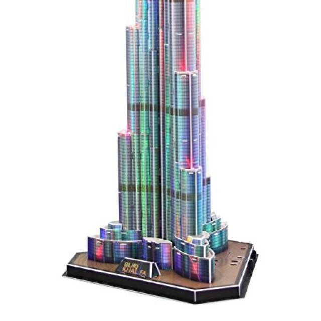 3d led világítós puzzle Burj Khalifa (Dubai) Cubicfun 3D épület