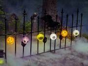 Halloween-i lampion fényfüzér - 7,5 x 110 cm - 2 x AA elemes