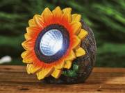 Szolár napraforgó - 2 fehér LED - 5 x 8 x 8,6 cm