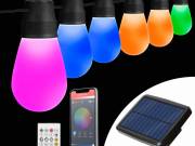 Smart szolár fényfüzér - 30 db RGBIC LED - 13 m - bluetooth