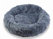 Kutyafekhely - kör - "XL" méret - 80 cm - szürke