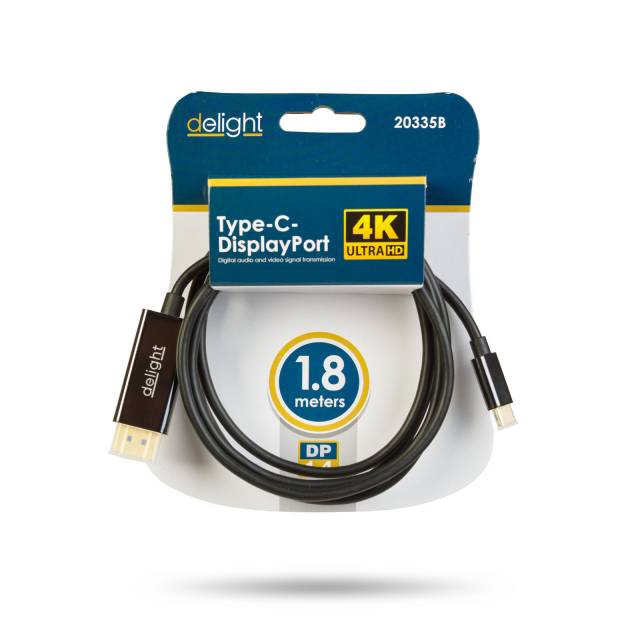 Type-C - DisplayPort kábel - 1.4 - 4K - 1,8 m - Kép