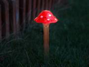 Leszúrható szolár gomba - 33,5 cm - 1 hidegfehér LED