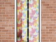 Szúnyogháló függöny ajtóra - mágneses - 100 x 210 cm - színes pillangós