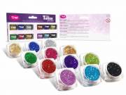 Csillámpor szett - TOP színek - 12 x 2,5 ml