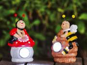 Szolár állatfigurák - 2 féle - 1 fehér LED - 8,5 x 8 x 15 cm