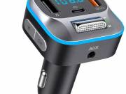 HiGi® - T73 szivargyújtóba dugható FM transzmitter & autós USB-s gyorstöltő