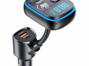 HiGi® - T77 szivargyújtóba dugható FM transzmitter & autós USB-s gyorstöltő