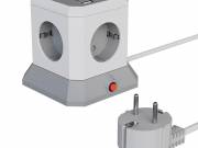 BlitzWolf® BW-EC1 - Asztali töltő és elosztó: 4x 230V + 2xUSB-A & 2x USB-C töltőportok - Blitwzo