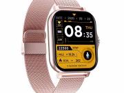 HryFine Y13 Smart Watch - Rózsaszín, fém szíj - 5 nap akku idő, 1.69" HD kijelző, IP67, Bluetoo