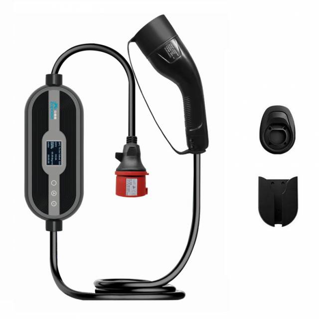 Zopoise ZA05 - 11kW | WiFi | Hordozható + fali elektromos autó töltő | 3 fázis | 3x16A | Type 2 | 5m - Kép
