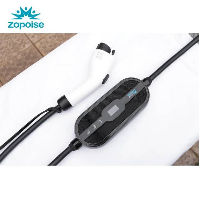 Zopoise ZA05 - 11kW | WiFi | Hordozható + fali elektromos autó töltő | 3 fázis | 3x16A | Type 2 | 5m - Kép
