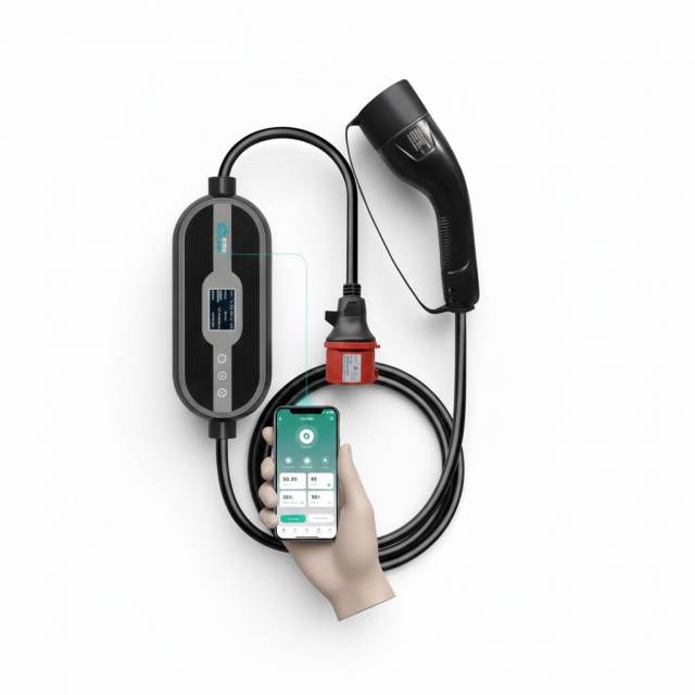 Zopoise ZA05 - 11kW | WiFi | Hordozható + fali elektromos autó töltő | 3 fázis | 3x16A | Type 2 | 5m - Kép