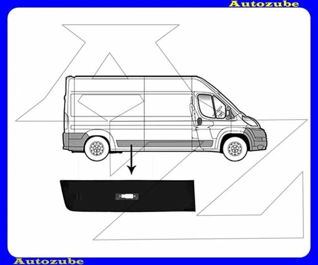PEUGEOT BOXER 3 2014.06-tól Hátsó sárvédő díszléc első rész jobb ...