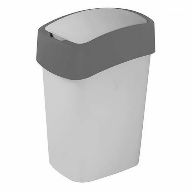 Szemetes billenő fedeles CURVER Pacific Flip Bin 10L grafitalumínium