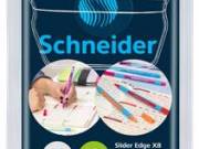 Golyóstoll készlet, 0,7 mm, kupakos, SCHNEIDER "Slider Edge XB", vegyes színek