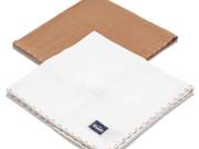 La Millou Biscuit 2 darabos textil pelenka muszlin anyagból - Karamell/Fehér