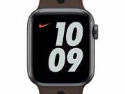 Apple Watch óraszíj 38/40/41 mm, Nike Sport márkájú, barna/fekete