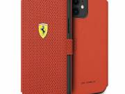 Ferrari FESPEFLBKP12SRE iPhone 12 mini 5,4" piros On Track perforált könyvtok