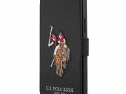 US Polo USFLBKP12SPUGFLBK iPhone 12 mini 5,4" fekete könyvtok Polo Embroidery Collection - U.S.