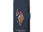 US Polo USFLBKP12MPUGFLNV iPhone 12/12 Pro 6,1" kék könyvtok Polo Embroidery Collection - U.S. 