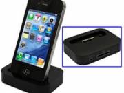iPhone 4 4G 4S 4GS fekete dokkoló - GSMLIVE