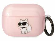 Karl Lagerfeld KLAPHNCHTCP Airpods Pro tok rózsaszín ikonikus Choupette