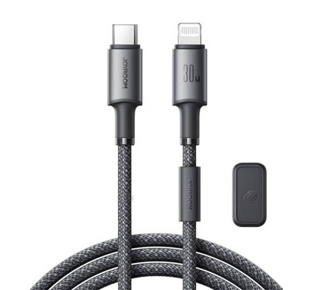 JOYROOM UNLIMITED adatkábel (Type-C - lightning, 60W, gyorstöltő, 120cm + mágneses kábelrendező) SZÜ - Kép