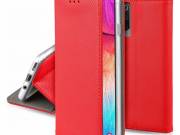Tok álló, bőr hatású (FLIP, oldalra nyíló, asztali tartó, rombusz) PIROS Xiaomi Redmi Note 14 5G - g