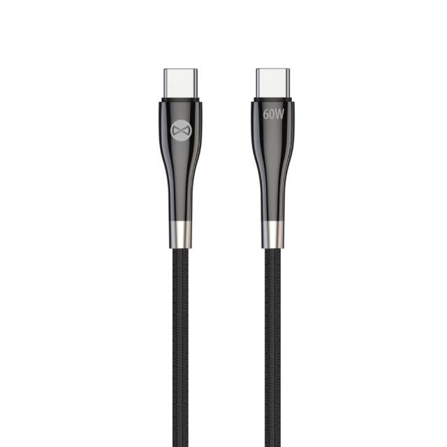 Forever Sleek Type-C - Type-C kábel 60W 1m - fekete - Kép