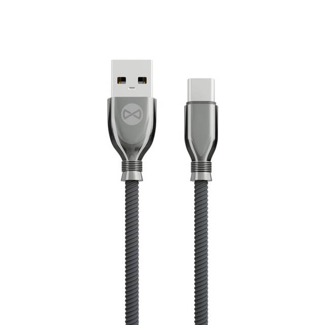 Forever Tornado USB-A - Type-C kábel 3A 1m - fekete - Kép