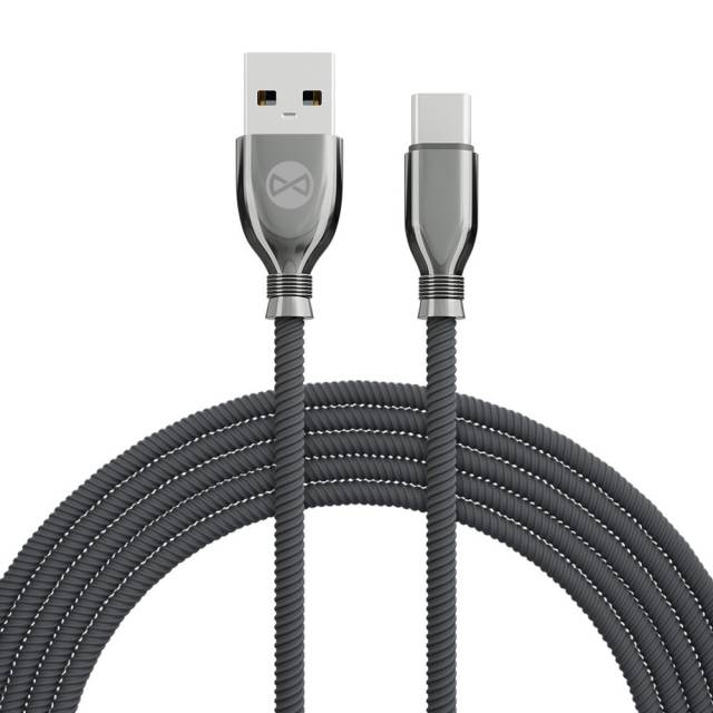Forever Tornado USB-A - Type-C kábel 3A 1m - fekete - Kép