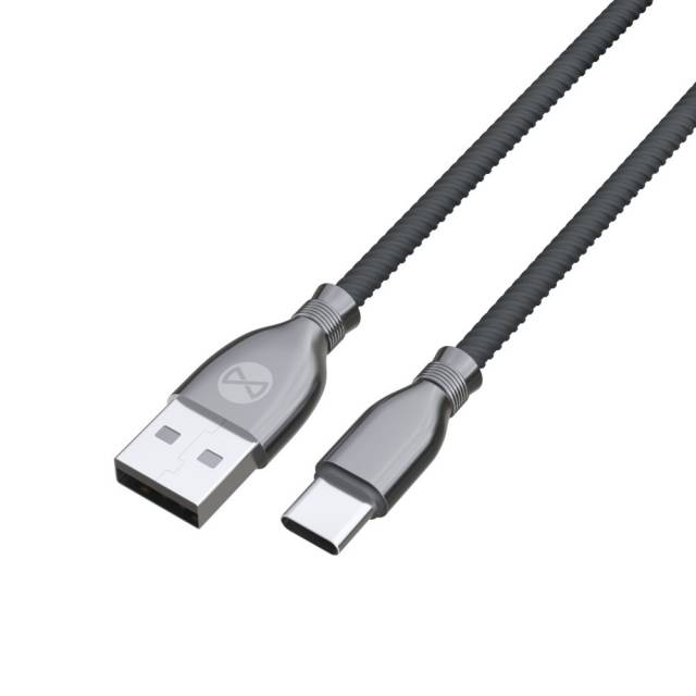 Forever Tornado USB-A - Type-C kábel 3A 1m - fekete - Kép