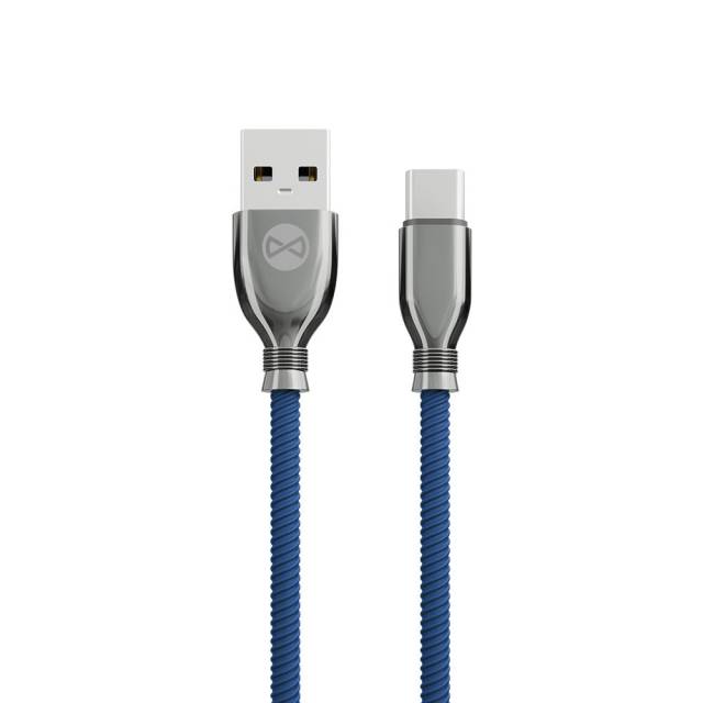 Forever Tornado USB-A - Type-C kábel 3A 1m - kék - Kép