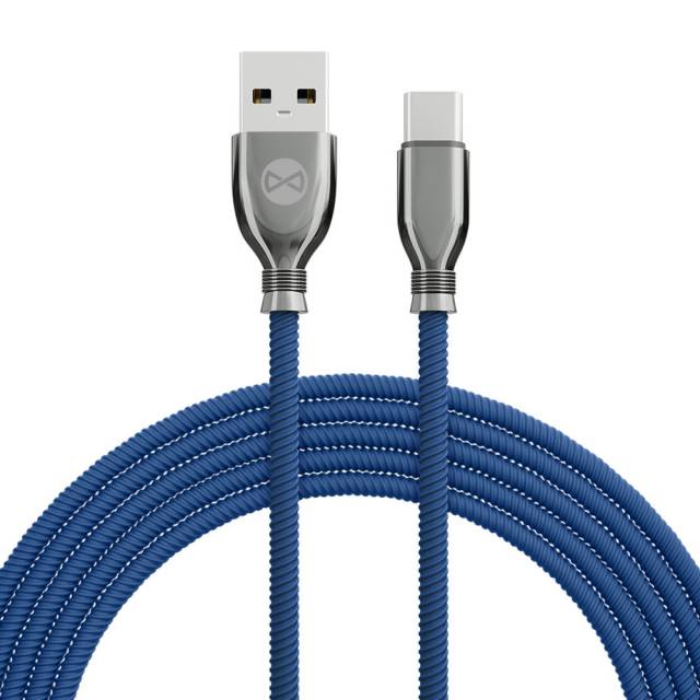 Forever Tornado USB-A - Type-C kábel 3A 1m - kék - Kép