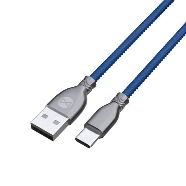 Forever Tornado USB-A - Type-C kábel 3A 1m - kék - Kép